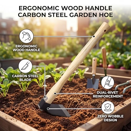 Azada de Jardín Acouto con Mango de Madera Ergonómico miniatura 2