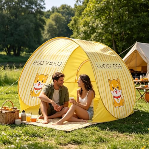 Montaje rápido toldo de playa 145x145 cm protector solar portátil 7