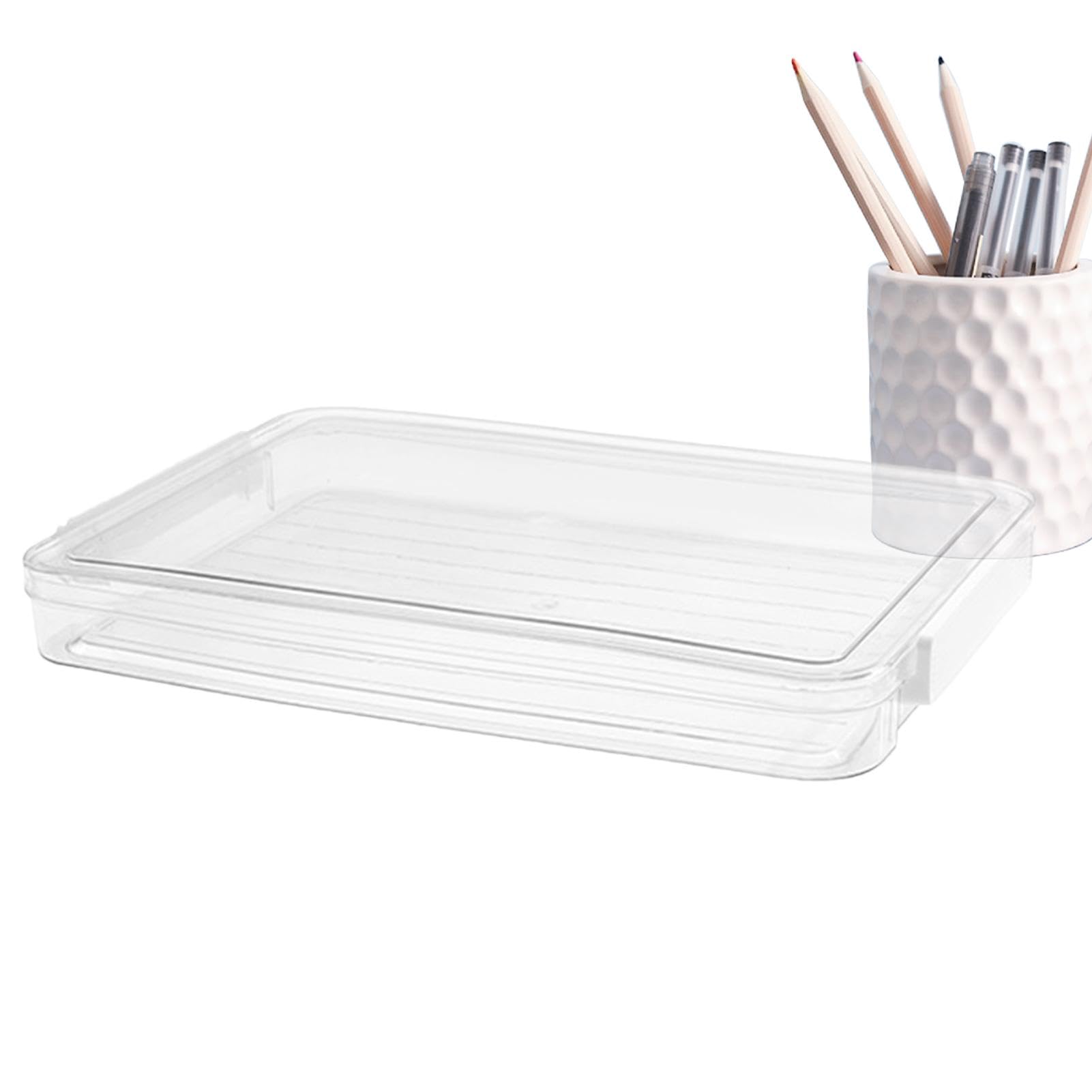 Scatola portaoggetti A4 Borsa portatile per progetti contenitore per documenti con coperchio salvaspazio