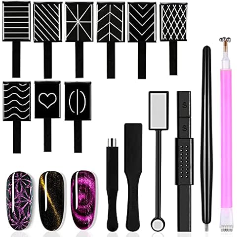 SILPECWEE 15Pcs Cat Eye Magnet Set Cover