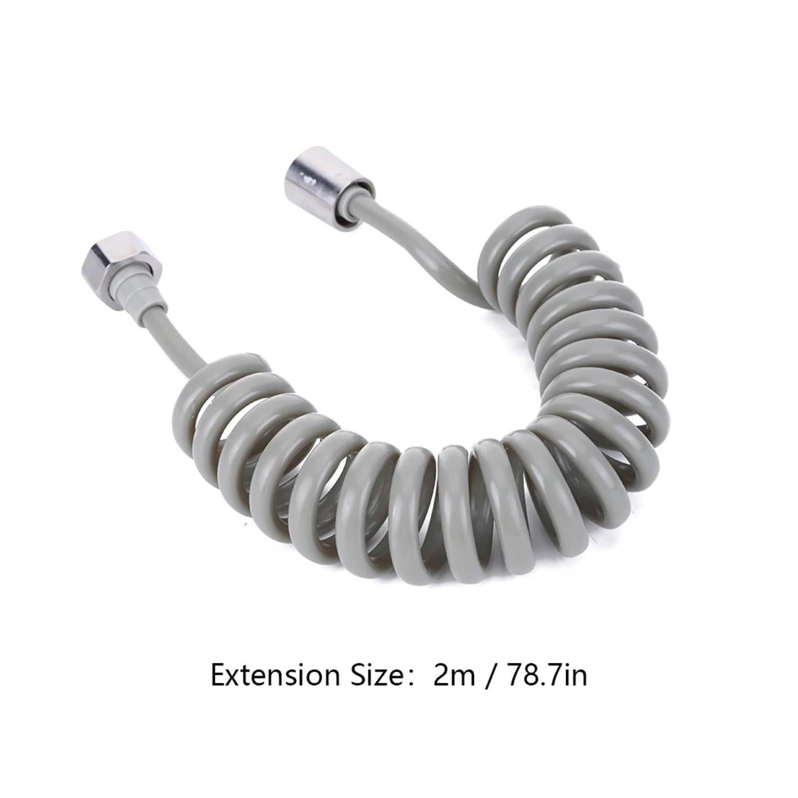 Lot de 5 tuyaux de douche à ressort pour téléphone - 2/3/5 m - Flexible à ressort - Tuyau souple - Accessoires de salle de bain (2 m, 4 pièces)