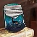 MBVHVVJC Kalimba Thumb Piano Beginners 17 Key Kalimba Thumb Piano Deer Gradient Color Mahogany Musical Instrument for Kids and Adults Beginners(Blue)