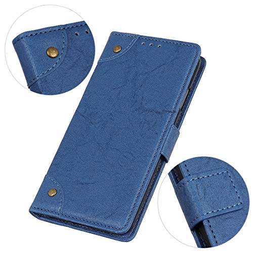 Capook – Capa de couro para Galaxy A90 5G com fivela de cobre retrô com textura de cavalo selvagem,