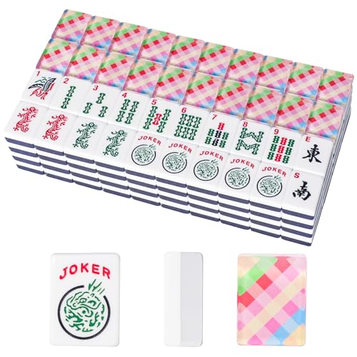 Set de Fichas Americanas de Mahjong, 166 piezas acrílicas miniatura 2