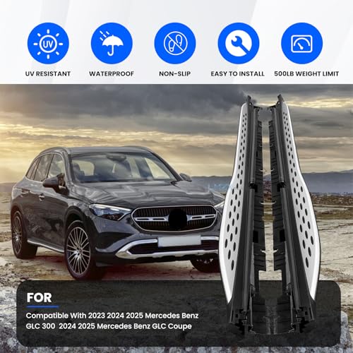 Estribos laterales para Mercedes Benz GLC 2023-2025, aluminio, 2 pcs miniatura 6
