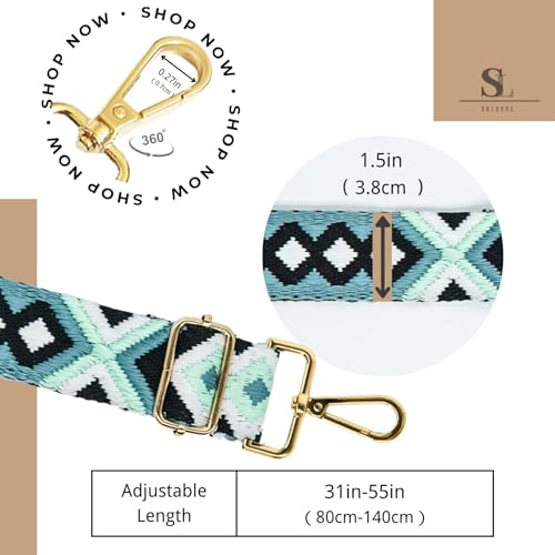 Image of S&loyoe Purse Straps Replacement Crossbody Bag Strap Adjustable Wide Guitar Straps for Handbags 1.5inch