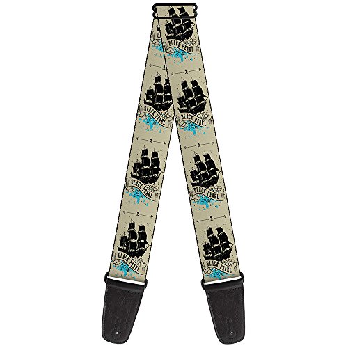 Buckle-down Gs-wdy380 Sangle de guitare – Black Pearl Bateau Tattoo/Splatter Blanc/noir/bleu, Large de 5,1 cm et 29–137,2 cm de long - Les Beatles, Paul McCartney, John Lennon, RIngo Starr, George Harrison Buckle-down Gs-wdy380 Sangle de guitare – Black Pearl Bateau Tattoo/Splatter Blanc/noir/bleu, Large de 5,1 cm et 29–137,2 cm de long