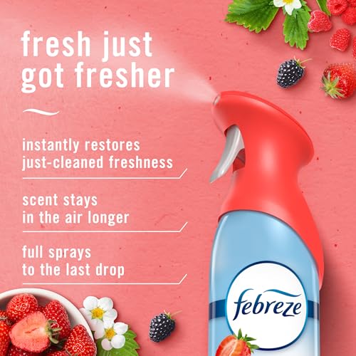 Image of Febreze New & Improved Air Mist, Berry & Bramble Air Freshener, Home and Kitchen Essentials, Odor Fighting Room Spray (Pack of 6)