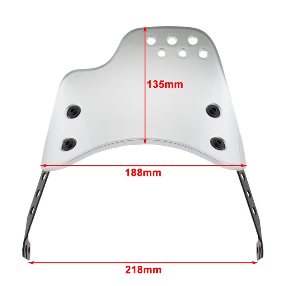 Parabrezza Anteriore Wave Argento Alluminio+Ferro Per Scrambler 800 2015-2024 (Tranne Per Cafe Racer E Modello 1100) Per Scrambler 400 2015-2024 1 Pz