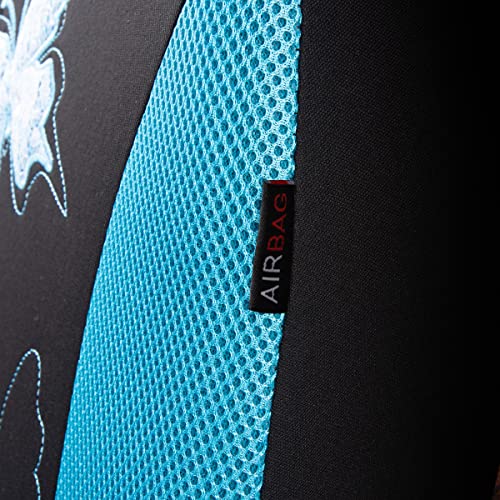 Flying Banner Fashion Lace Colorful Butterfly Car Seat Covers Full Set for 5 Seater(Full Set, Mint Blue) - Image 4