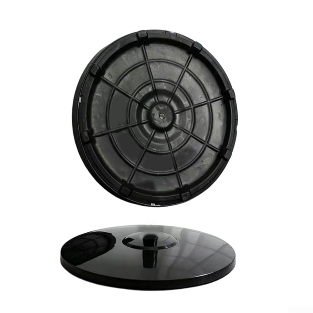 Umkippsicherer gewichteter Bodenventilatorsockel, runde Ersatzplatte, 40 x 40 cm, stabiler Standfuß für Heimkühlsysteme (schwarz)