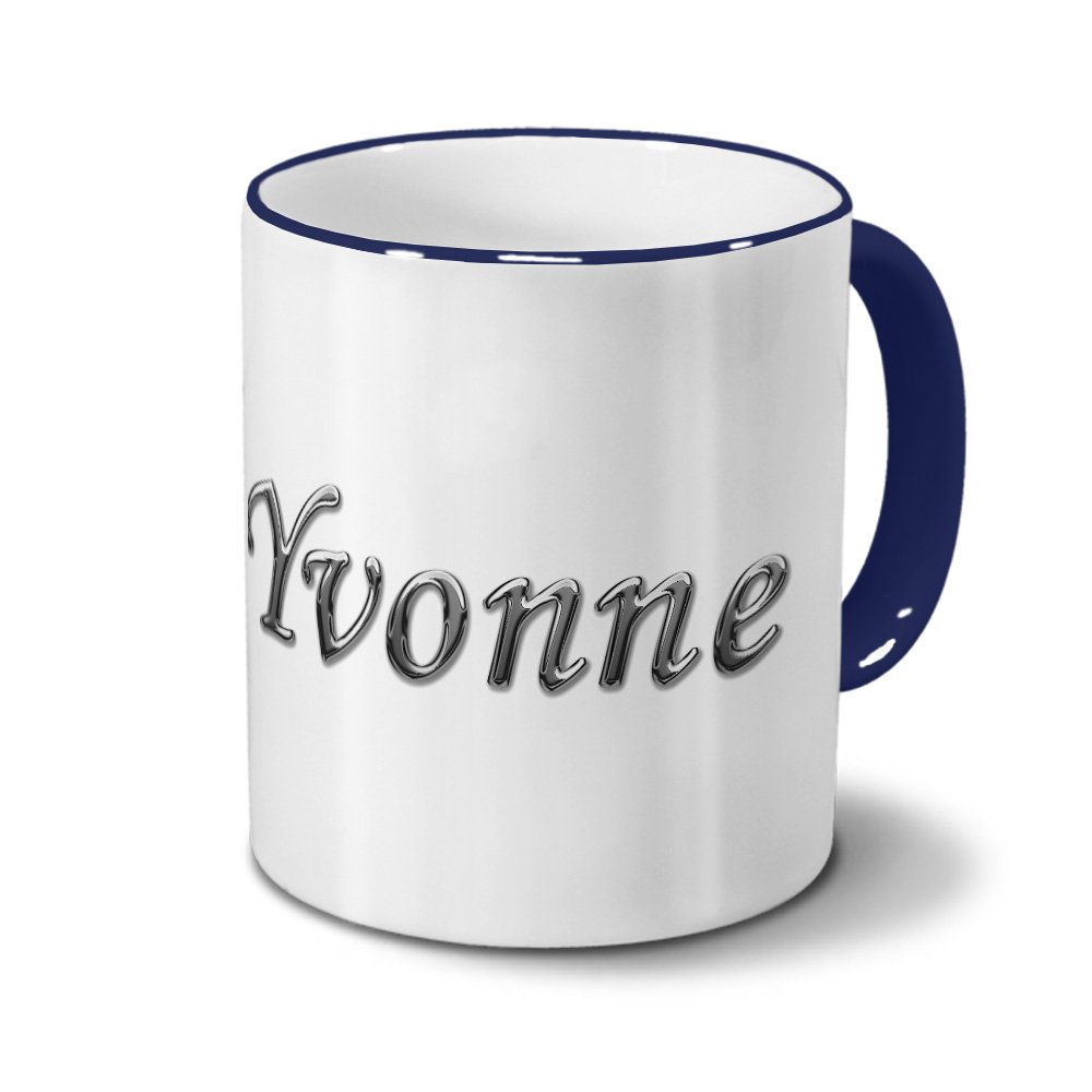 Personalisiert Tasse „Leg Dich Nicht Mit Yvonne An“ – Weiß, 325 Ml, Spülmaschinenfest