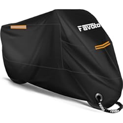 Cubre Moto Honda Favoto Funda para Moto Cubierta de la Motocicleta 210T Protectora Poliéster con Banda Reflectante a Prueba de Sol Agua Lluvia Polvo Viento Nieve Excremento de Pájaro al Aire Libre XXL 245cm