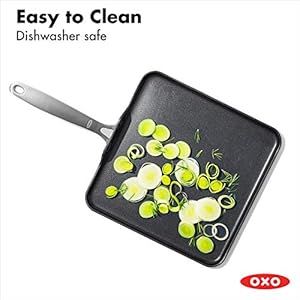 OXO Enhanced 11" Griddle Pan, PFAS-Free Ceramic Nonstick, Durable Hard Anodized Cookware, Scratch Resistant, Stainless Steel Handle, Good Grips, Dishwasher/Oven Safe, Black OXO Enhanced 11 Griddle Pan PFAS Free Ceramic Nonstick Durable Hard Anodized Cookware Scratch Resistant Stainless Steel Handle Good Grips DishwasherOven Safe Black