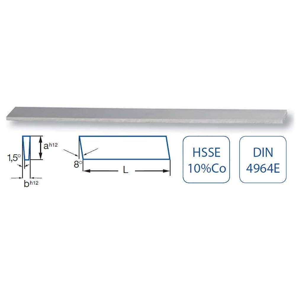 Izar 8992 - Cuchilla hsse din4964b trapezoidal 20x5x200