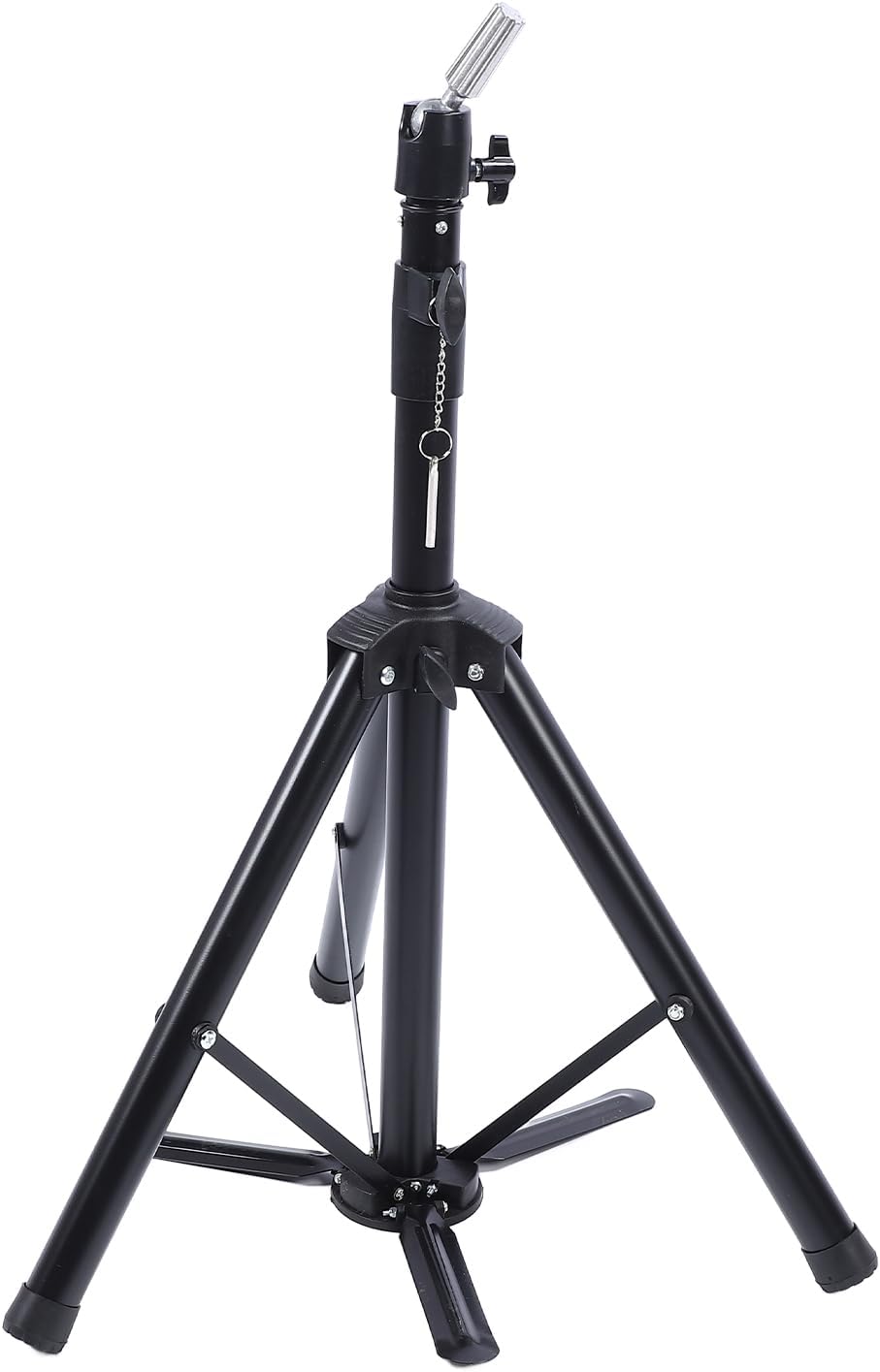 Adjustable Black Hairdressing Mannequin Stand, 80-154cm Tripod Holder with Anti Slip Handle, Carry Bag for Wig Display & Hair Styling, Salon Use