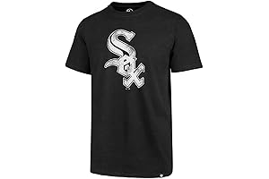 Chicago White Sox Mens Distressed Imprint Match Team Color Primary Logo Word Mark T-Shirt