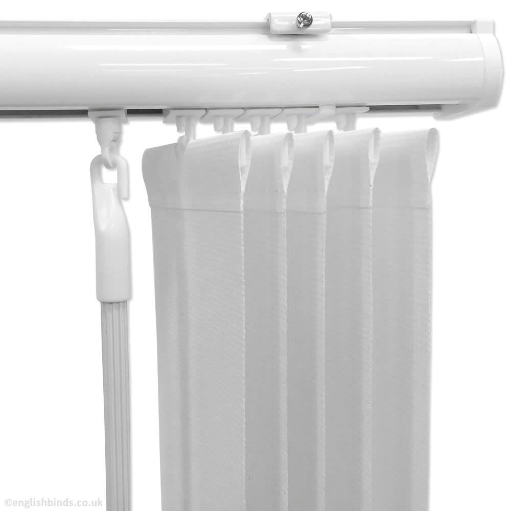 Extreme White Slimline Headrail For 89Mm/3.5" Vertical Blinds In 3 Sizes - Uk Manufactured - Ready For Next Day Delivery! (900Mm Width)