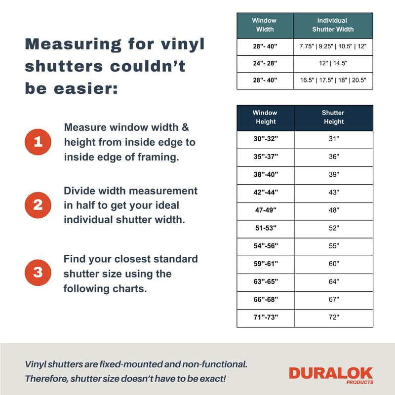 Duralok Vinyl Exterior Shutters | One Pair | Louver Over Raised Panel 50/50 Split Cathedral Top Window Shutters | 14.5