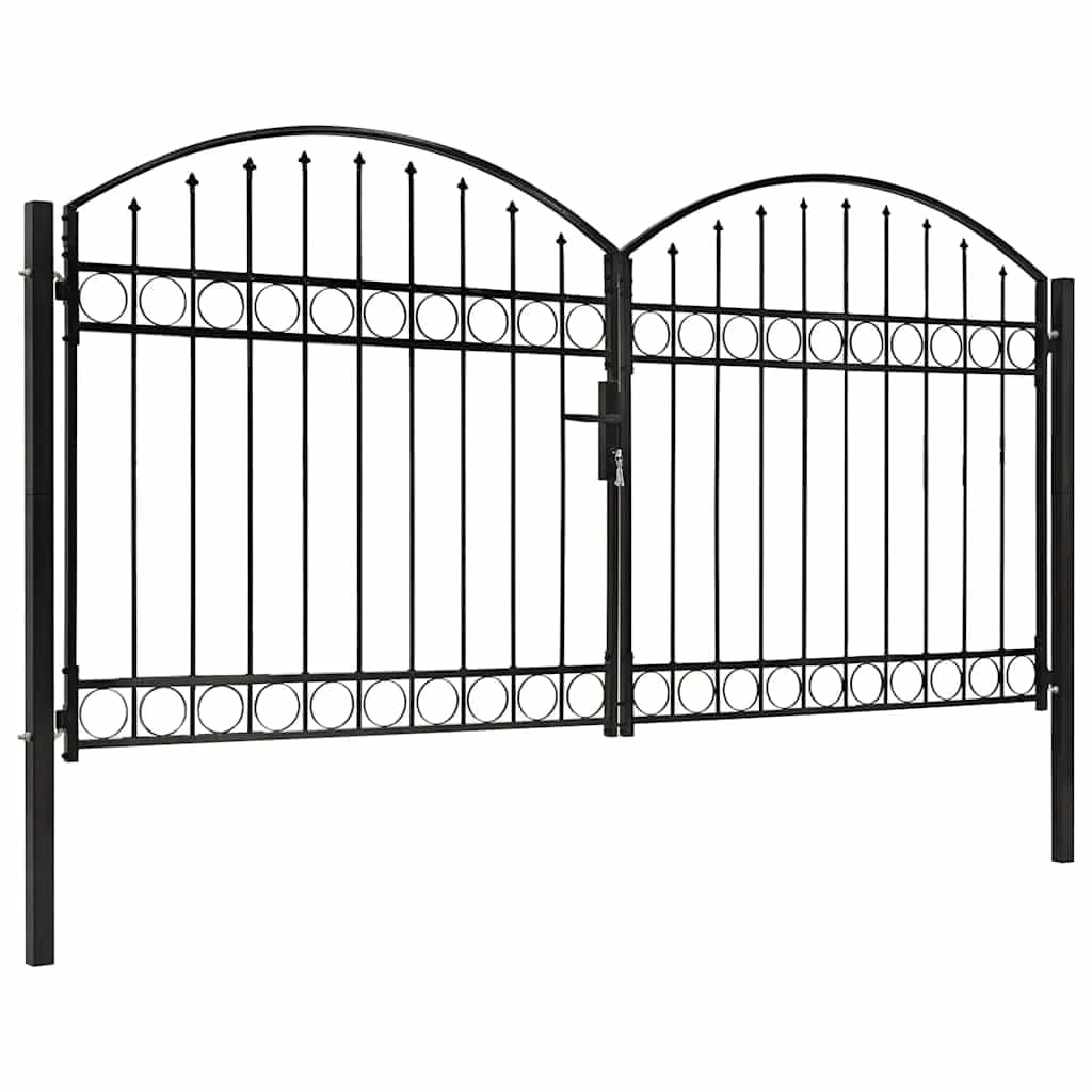 vidaXL Portail de clôture ASSEN à double porte avec arc en acier 300x150 cm