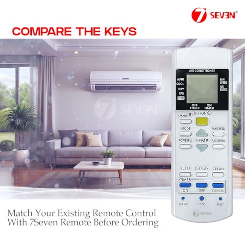 Image of 7SEVEN Compatible for Panasonic AC Remote Original 29G Model 1 1.5 2 Ton Split or Window Air Conditioner