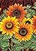 Toland - Sunflower Medley - Decorative Summer Fall Flower Floral Orange USA-Produced House Flag