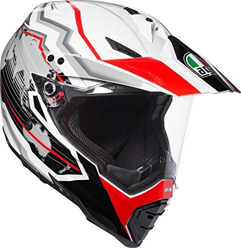 AGV casco da motociclista AX 8 Dual Evo E05 Multi, Earth bianco/nero/rosso, taglia XS