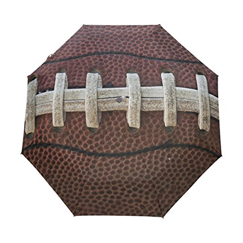 Naanle American Football Lace Close Up Auto Open Close Foldable Windproof Umbrella