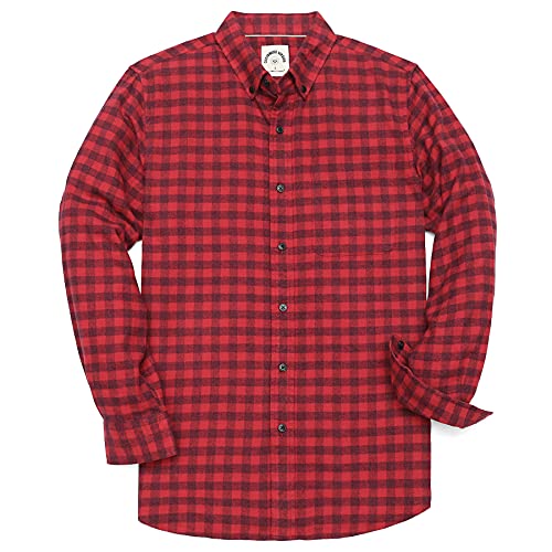 Dubinik® Flanellhemd Herren Kariert Button Down Outdoor Baumwolle Freizeithemden Flanellhemden Herren Langarm