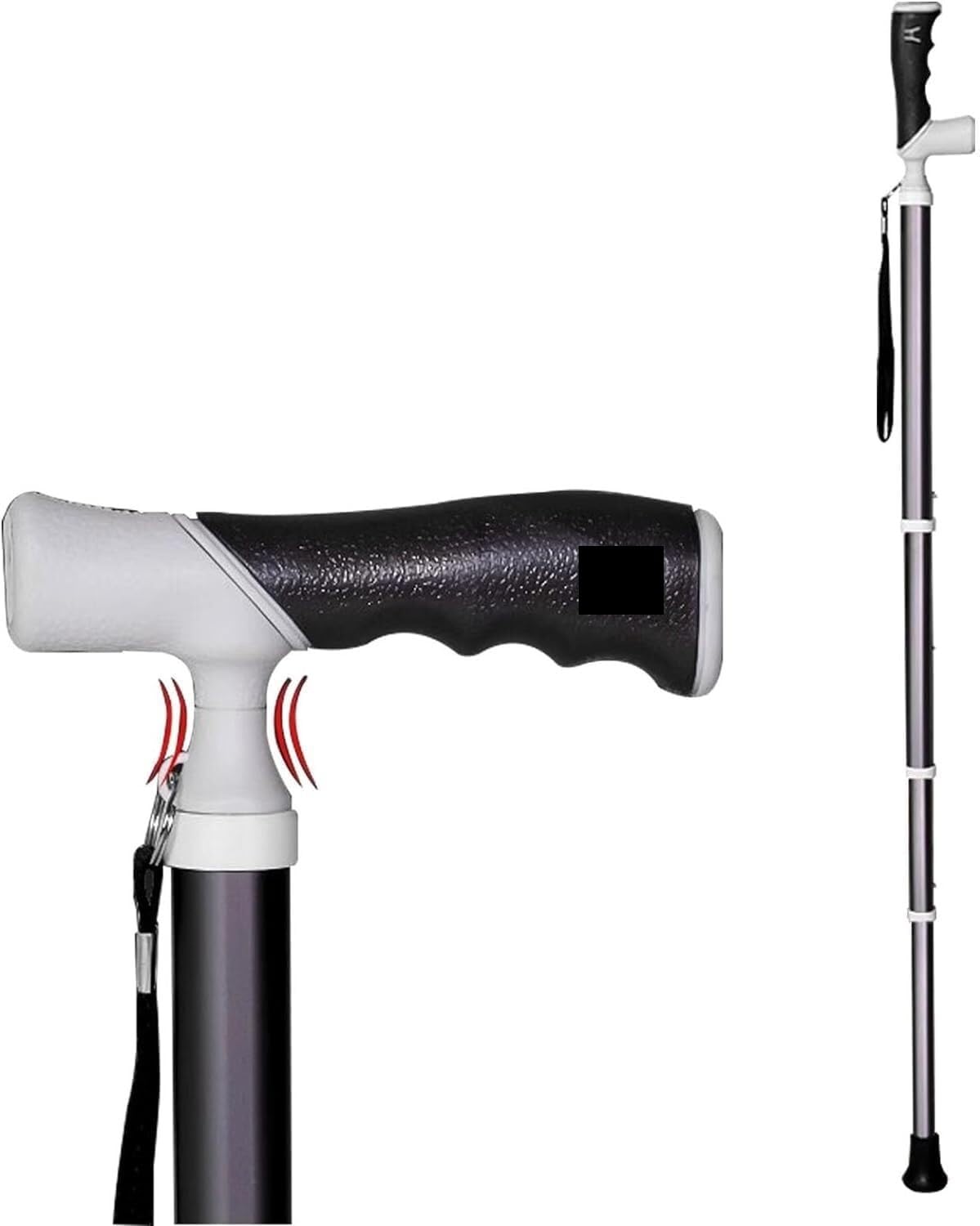 Bastón Plegable for Ciegos, Ajustable en Altura, Wonderful, 105 cm (41 Pulgadas), telescópico, for Senderismo, for Personas Mayores y montañeros.