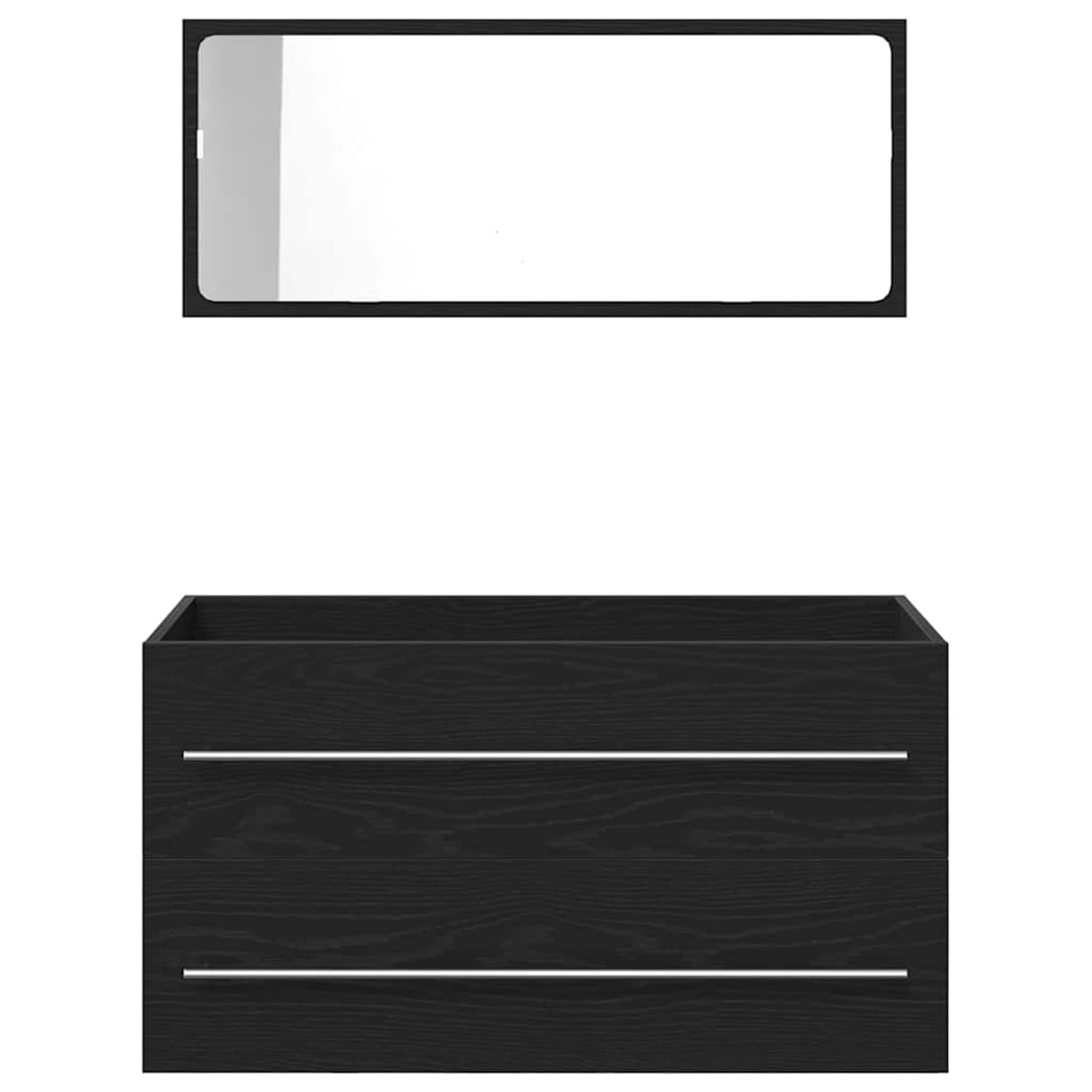 Mobile sottolavabo con 2 cassetti, effetto rovere, 90 x 38,5 x 48 cm, in legno e ceramica, per interni