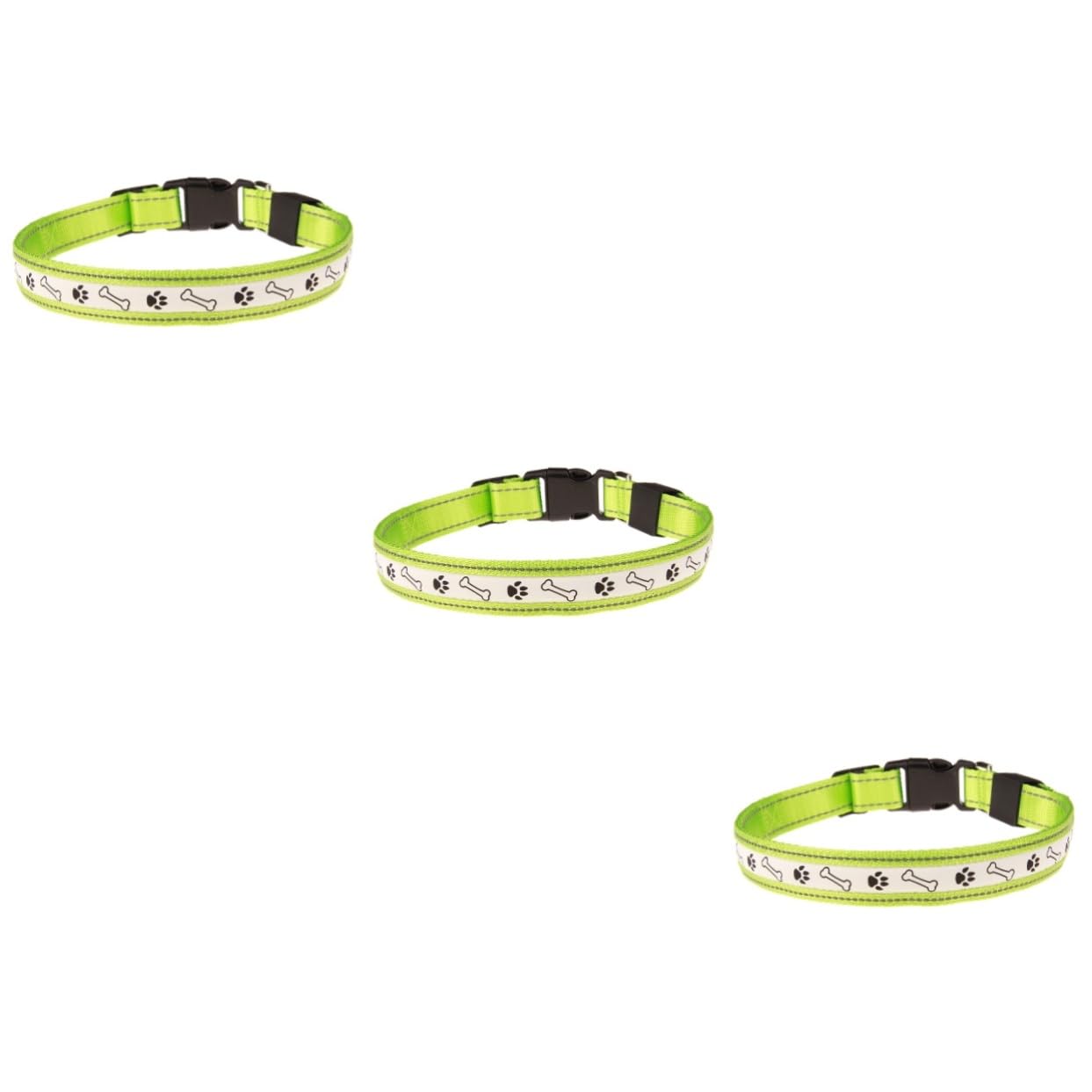 FOMIYES 3piezas Collar Led para Luz Intermitente De Seguridad para Paseos Recargable por USB Diseño De De