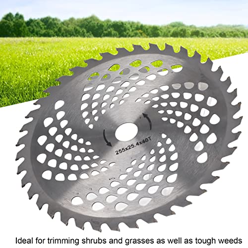 Brush Cutter Saw Blade Lawn Mower Grass Trimmer 40T Garden Tool Cutting Disc 255x25.4mm for Effortless Trimming and Weeding - Image 3
