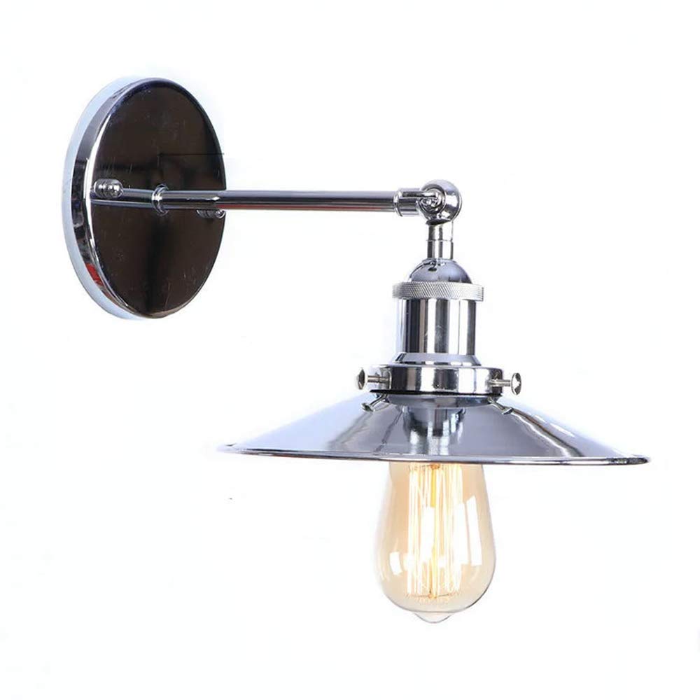 Luz de pared LED creativa con base de hierro cromado para una decoración de salón moderna