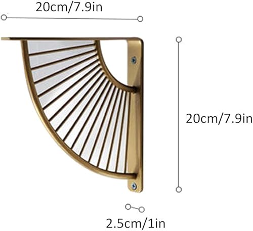 Miniatura 10 de Soporte de estante flotante de metal montado en la pared, triángulo dorado para decoración de bricolaje, soportes de estantería de ángulo recto