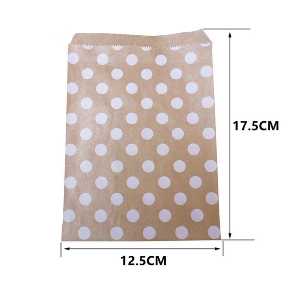 LIMMC 5pcs Black White Merci Thank You Gift Packaging Candy Kraft Paper Bag Wedding Dragee Gift Box Cookie Gift Bags Wrapping Supplies,Dot bag