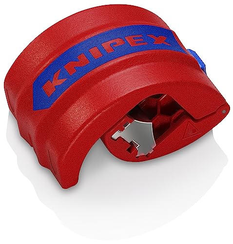 KNIPEX BiX Schneider für Kunststoffrohre und Dichthülsen, 20-50 mm, trennt spanlos, incl. 2 Ersatzklingen, Rohrschneider, 90 22 10 BK