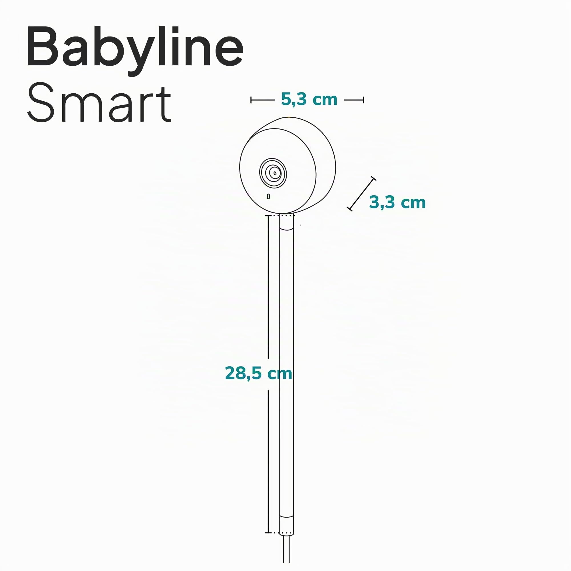 Lionelo Care Babyline Smart Smart, Baby Monitor, Baby Camera Wi-Fi, Applicazione mobile, Rilevazione di movimento e rumore, Visibilità al buio