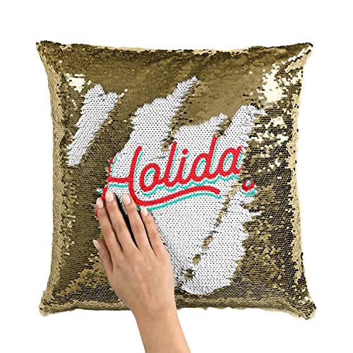 Coussin Sequin Doré Réversible pour Raviver un Salon Terne - 3