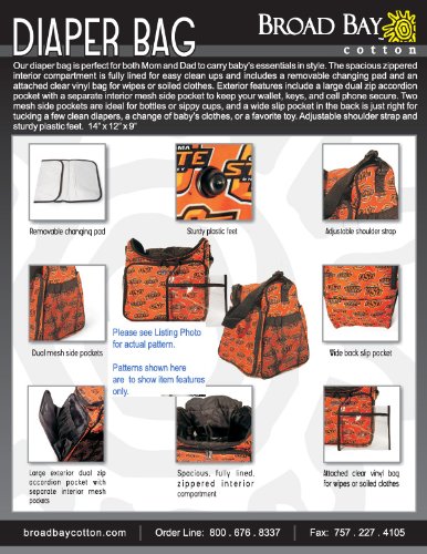 Miniatura 5 de Bolsa de pañales con diseño de peces tropicales, bolsa de bebé con temática de peces de lujo, cargada con características y bolsillos, regalo para