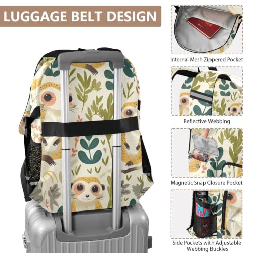 Mochilas para hombre de diseño de mono amarillo de 44.5 cm para ordenador 4