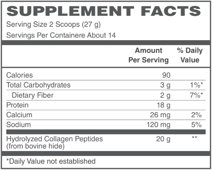 Miniatura 2 de BariatricPal Polvo de péptidos de colágeno (hidrolizado tipo 1 y 3, alimentado con pasto) Chocolate para piel, cabello, uñas y articulaciones