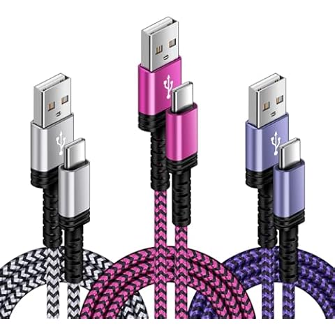 USB C Charger Cables for Google Pixel 7 Pro 8 7A 8 Pro 6A 4A 3A,3/6/10FeeT Type USB C Android Phone Fast Charging Car Cord for Samsung Galaxy S23 FE A14 A54 A13 S9;Moto G Stylus;iPhone 15 Pro Max Cover