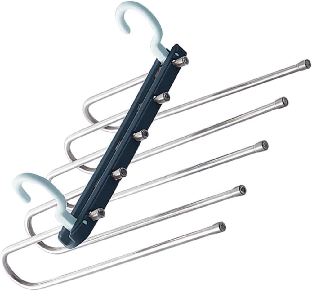 1pc Multi-Functional Pants Organizer Space-Saving Hanger for Clothes Scarves and Trousers and Scratch-Resistant Design for Home Storage