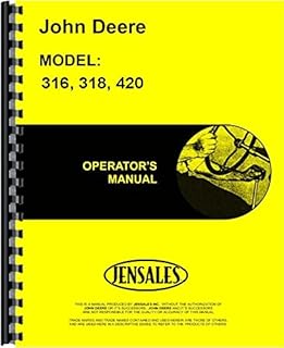 John Deere 316 318 Lawn & Garden Tractor (SN# 1001 and up) Operators Manual (JD-O-OMM79655)