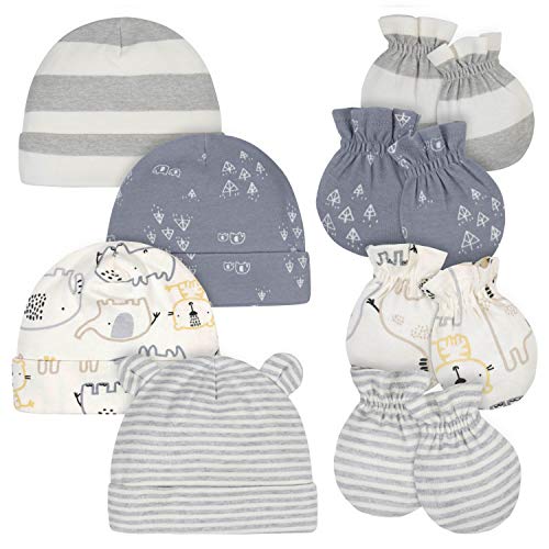 Image of Gerber Baby Boys' Cap and Mitten Sets