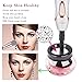 Makeup Brush Cleaner and Dryer Machine with FREE Makeup Cleaner Shampoo Super-Fast Electric Brush Cleaner Machine Automatic Brush Cleaner Spinner Makeup Brush Tools (white)