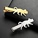 Cat Tie Clip For Man Stainless Steel Gold Color Black Fashion Classic Simple Accessories Wedding Jewelry Gift(Gold)