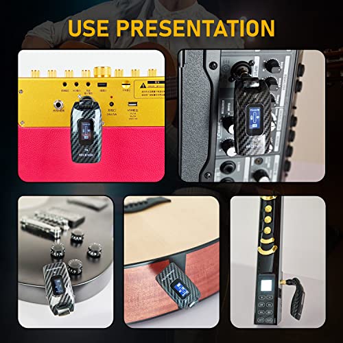 Ingpartner T9 Wireless Guitar System 5.8Ghz Upgrade Audio Wireless Guitar Transmitter Receiver For Electric Digital Guitar Bass Violin Instruments P2P Multi Channels Transmission Low Loss Pickup #TOP7