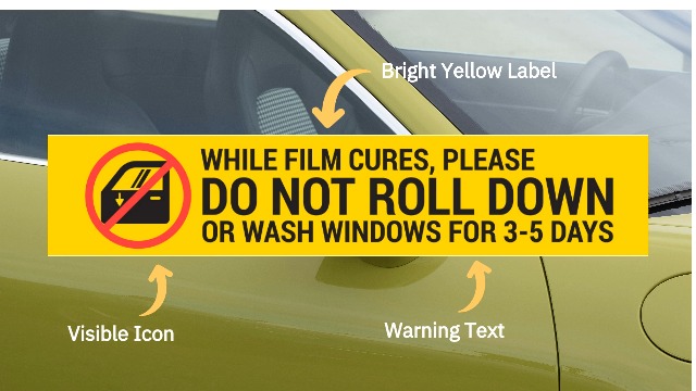 WR-59 DO NOT ROLL DOWN Sticker For Tinting 100 Stickers Per Roll Sold Per Roll Macolay Enterprise I2887728451 - Foto 5